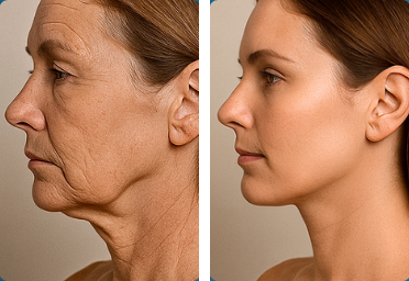 Line Skin Nanolift - antes e depois